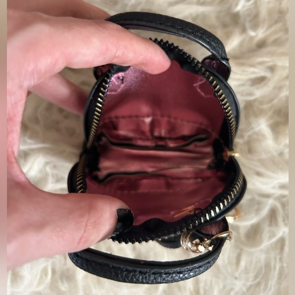 NEW Mini Purse Bag Charm Keychain Micro Pouch Bag Cles Compact Mini Wallet Black - Picture 10 of 11